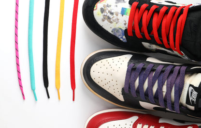 OVAL SHOELACES オーバルシューレース【ベーシックカラー】 2足セット - KutsuGoods