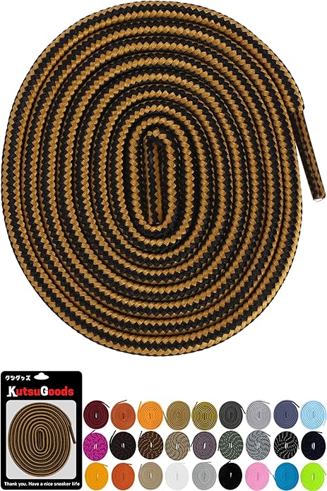 ROUND SHOELACES ラウンドシューレース【ストライプタイプ】 - KutsuGoods