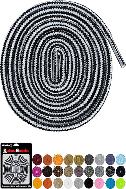 ROUND SHOELACES ラウンドシューレース【ストライプタイプ】 - KutsuGoods