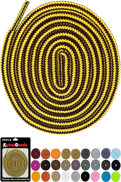 ROUND SHOELACES ラウンドシューレース【ストライプタイプ】 - KutsuGoods